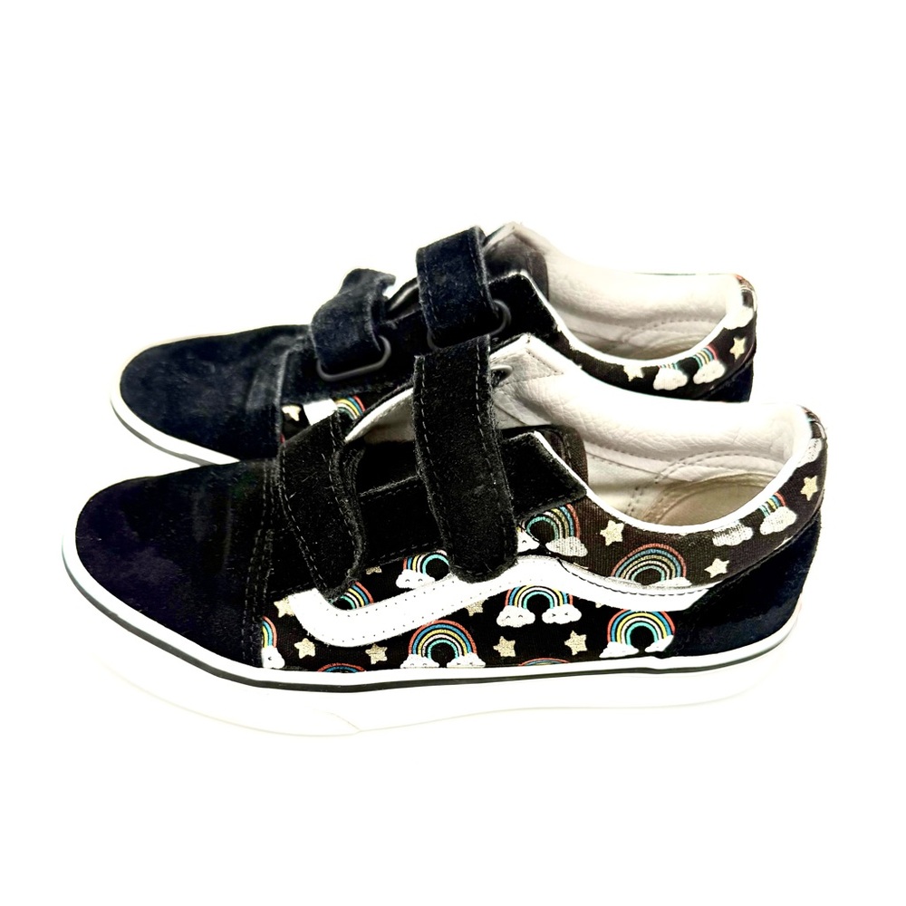 Vans Kids Black‎ Sneakers with Rainbow Accents